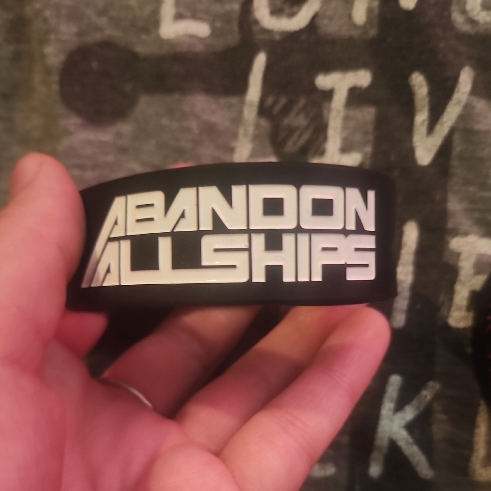 Black Abandon All Ships, BMTH, And MCR Wristbands